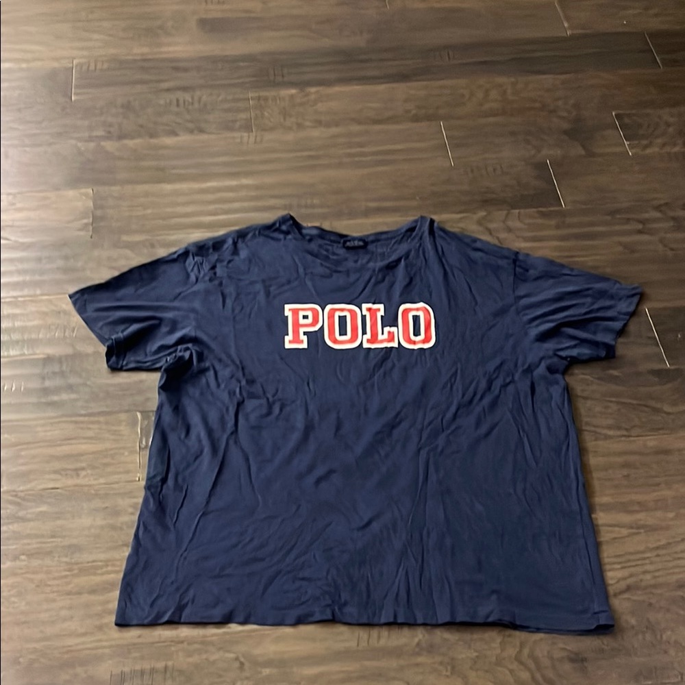 Polo Ralph Lauren Spell Out T Shirt blue Mens Size XXL